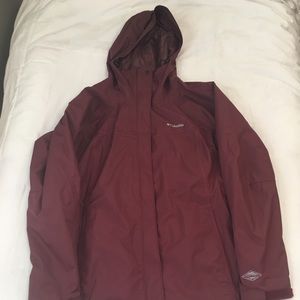Columbia Burgundy Rain Jacket